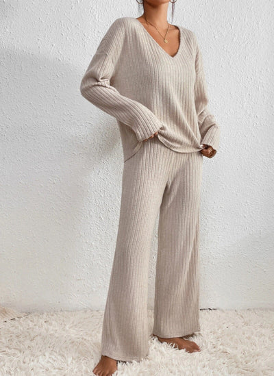 Fiona | Ribbed Knit Two-Piece Set