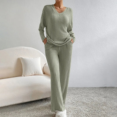 Fiona | Ribbed Knit Two-Piece Set