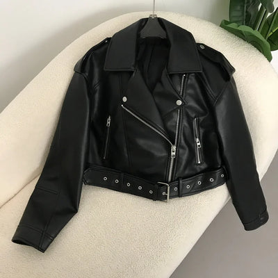 Judy | Chic Faux Leather Biker Jacket