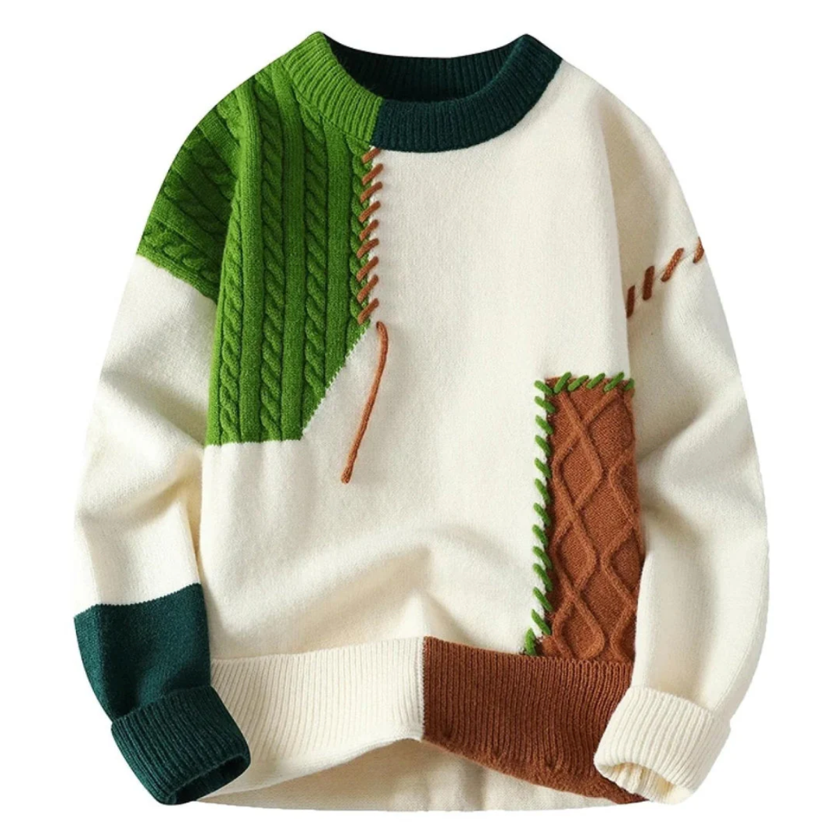 Adam | Stylish Patchwork Sweater