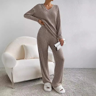 Fiona | Ribbed Knit Two-Piece Set