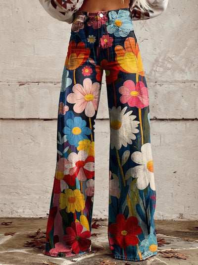 Valerie | Floral Wide-Leg Pants