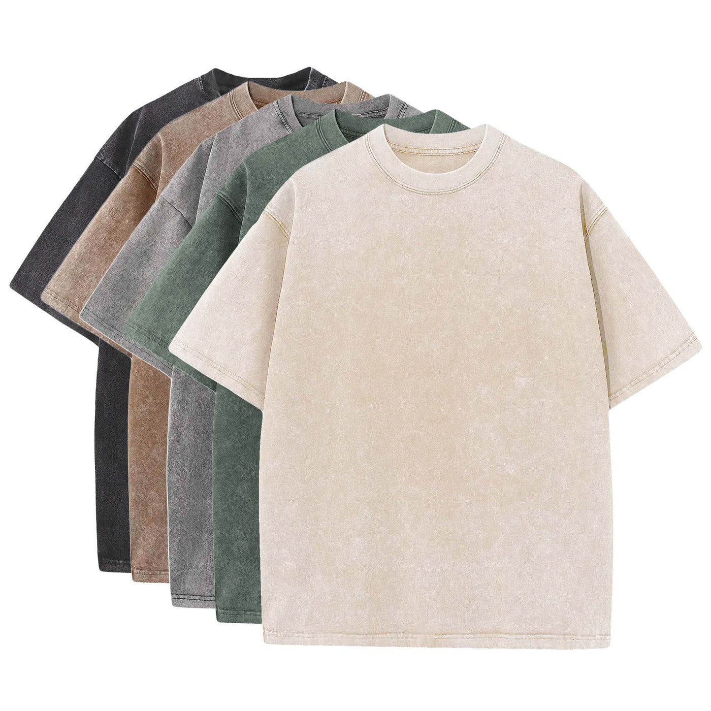 Urban Essentials | Loose Fit Washed T-Shirt 5 Pack